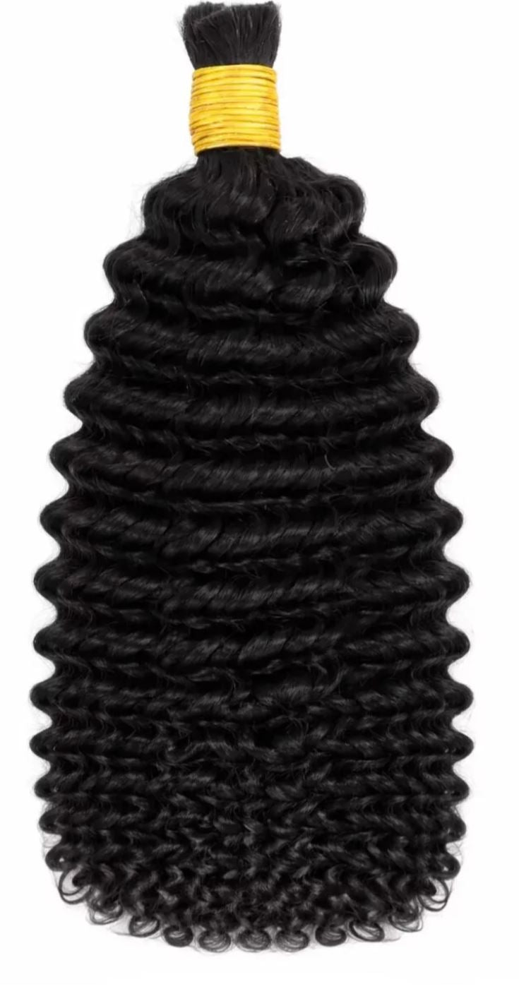 18" Burmese Curly Human Bulk Boho Hair