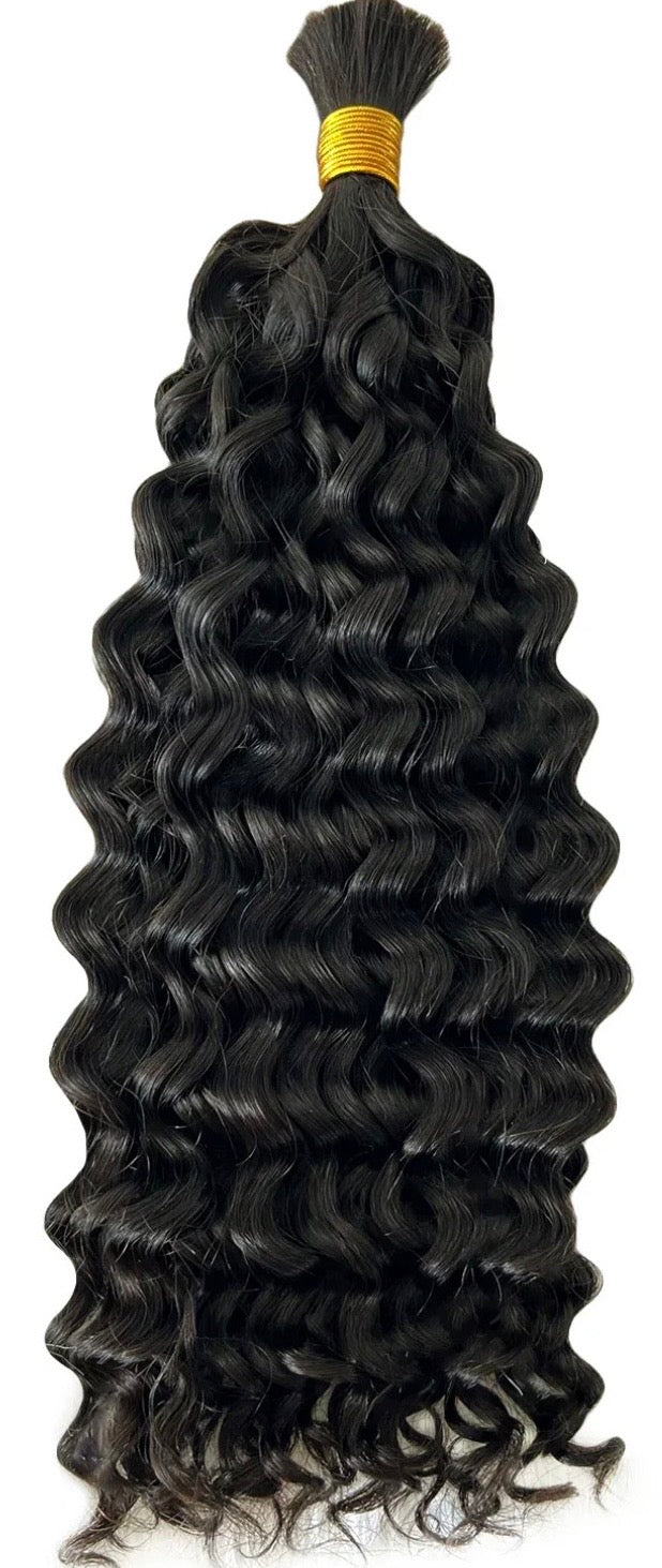 18 " Water Wave Human Bulk Boho Hair